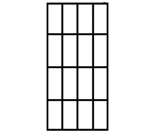 Dušas Siena, Matēts Rūdīts Stikls, 90X195 Cm Vidaxl