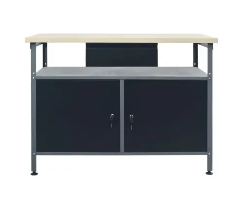 Tööpink, Must, 120 X 60 X 85 cm Teras