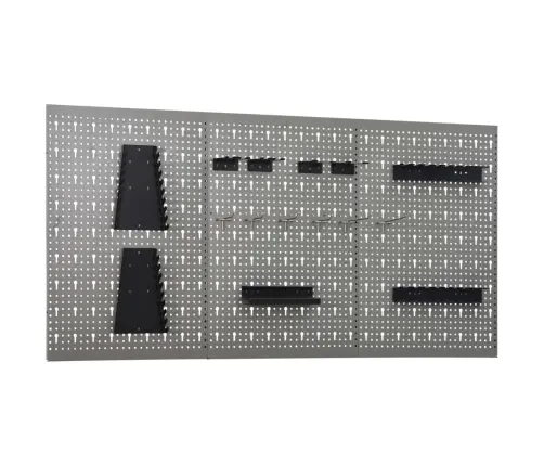 Perforēti Sienas Paneļi Ar Āķiem, 3 Gab., 40X58 Cm, Tērauds Vidaxl