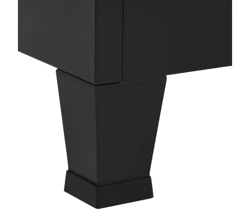 Uzglabāšanas Skapis, Industriāls, Melns, 90X40X100 Cm, Tērauds Vidaxl