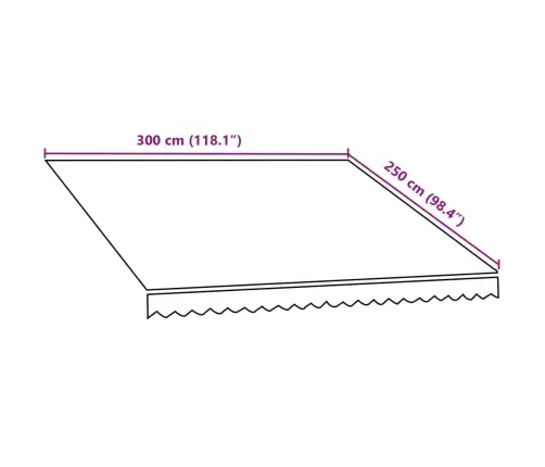 Varikatuse Riie, Oranž Ja Pruun, 300 X 250 Cm