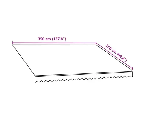 Varikatuse Riie, Oranž Ja Pruun, 350 X 250 Cm