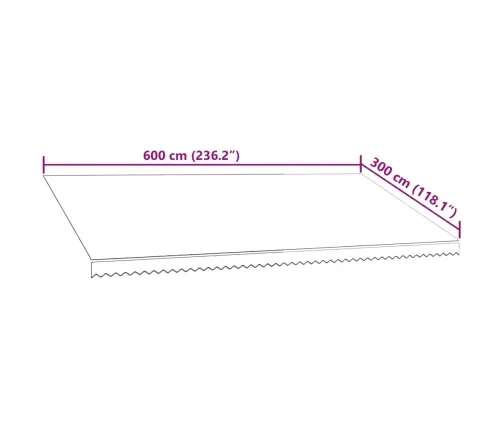 Markīzes Jumts, Oranžs Ar Brūnu, 600X300 Cm Vidaxl