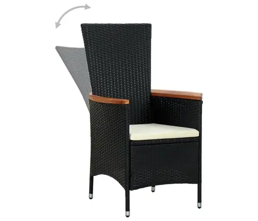 7-Daļīgs Dārza Mēbeļu Komplekts, Pe Rotangpalma, Akācijas Koks Vidaxl