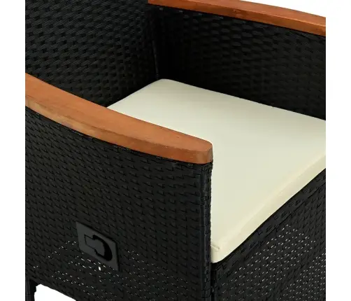 7-Daļīgs Dārza Mēbeļu Komplekts, Pe Rotangpalma, Akācijas Koks Vidaxl