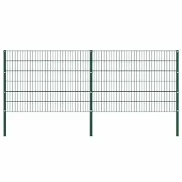 Tvoros Plokštė Su Stulpais, Geležinė, 349X120 cm Žalia