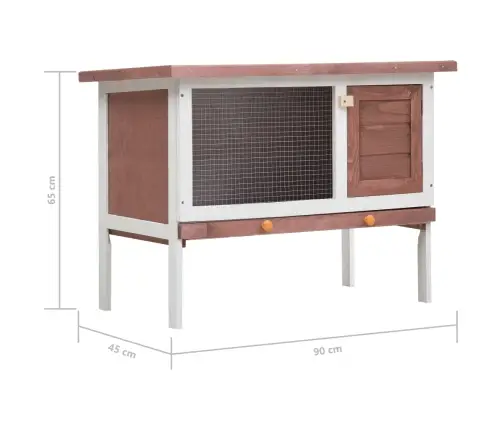 Lauko Narvas Triušiams, Rudos Spalvos, Mediena, 1 Aukštas