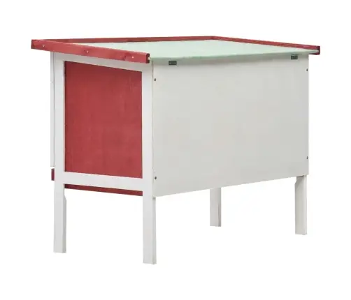 Õues Kasutamiseks Mõeldud Küülikupuur, 1 Kiht, Punane, Puit