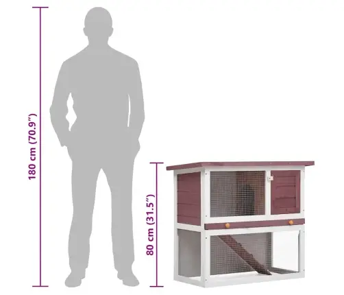 Āra Trušu Būris, 1 Durvis, Brūns Koks Vidaxl