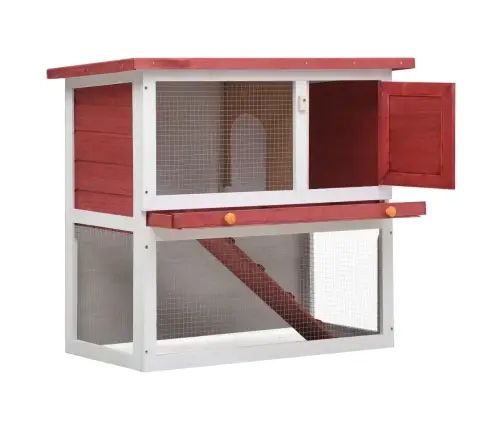 Āra Trušu Būris, 1 Durvis, Sarkans Koks Vidaxl