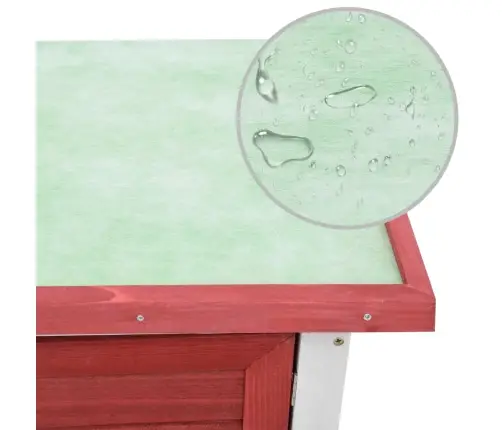 Āra Trušu Būris, 1 Durvis, Sarkans Koks Vidaxl