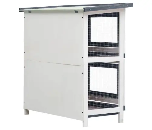 Āra Trušu Būris, 4 Durvis, Pelēks Koks Vidaxl