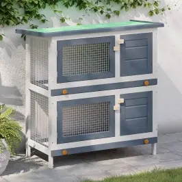Āra Trušu Būris, 4 Durvis, Pelēks Koks Vidaxl