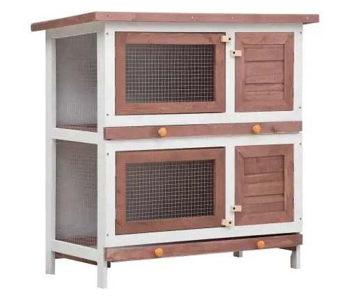 Lauko Narvas Triušiams, Rudos Spalvos, Mediena, Su 4 Durimis