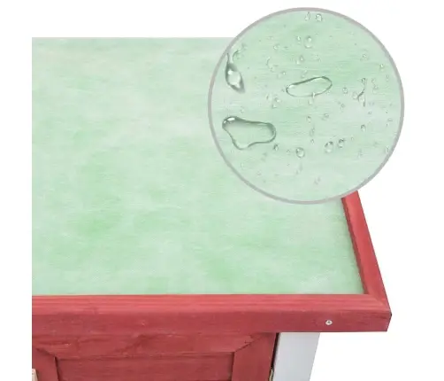 Āra Trušu Būris, 4 Durvis, Sarkans Koks Vidaxl