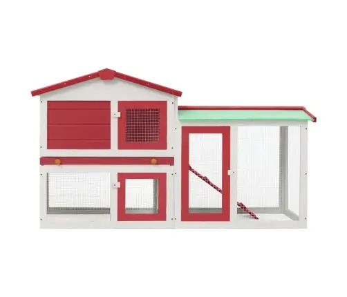 Trušu Būris, Sarkans Un Balts, 145X45X84 Cm, Koks Vidaxl