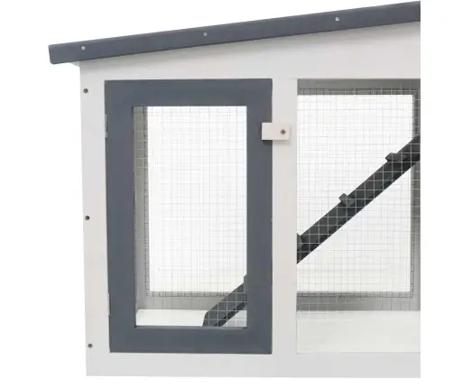 Trušu Būris, Pelēks Un Balts, 201X45X85 Cm, Koks Vidaxl