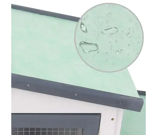 Trušu Būris, Pelēks Un Balts, 201X45X85 Cm, Koks Vidaxl