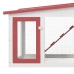 Lauko Narvas Triušiams, Raudonas Ir Baltas, 201X45X85cm Medis
