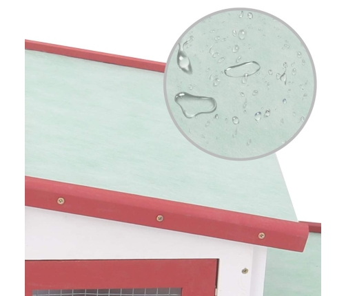 Lauko Narvas Triušiams, Raudonas Ir Baltas, 201X45X85cm Medis