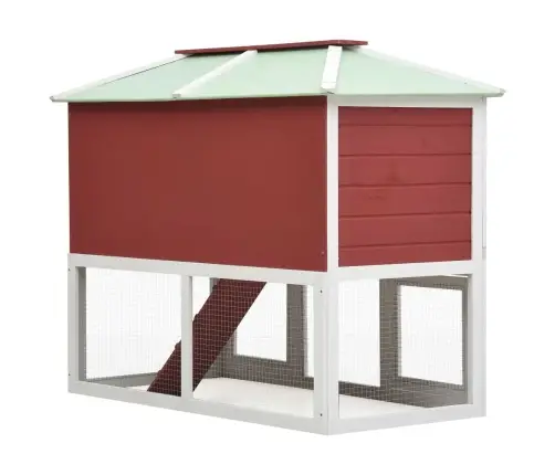 Dzīvnieku, Trušu Būris Ar Dubulto Grīdu, Sarkans Koks Vidaxl