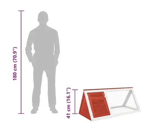 Dzīvnieku, Trušu Būris, Sarkans Koks Vidaxl