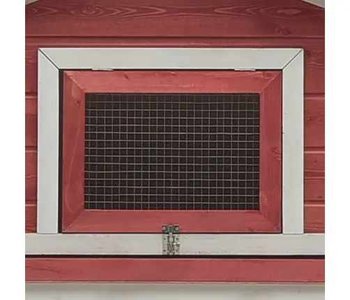 Narvas Triušiams, Raudonas, 310X70X87 cm Pušies/Eglės Masyvas