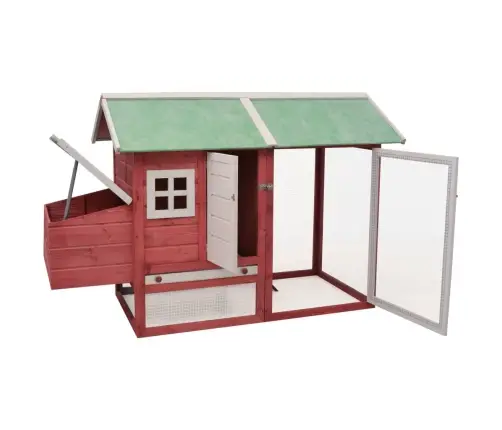 Kanakuut Punane 170 X 81 X 110 Cm Männi- Ja Kuusepuidust