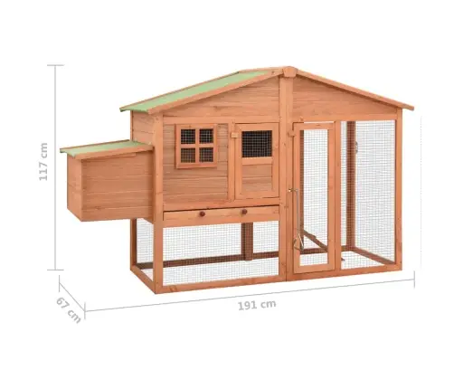 Vistu Būris Ar Perētavu, Egles Masīvkoks Vidaxl