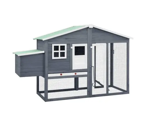 Vistu Būris Ar Perētavu, Pelēks Ar Baltu, Egles Masīvkoks Vidaxl