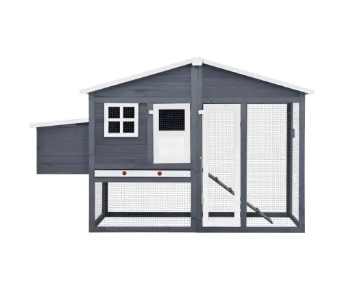 Vistu Būris Ar Perētavu, Pelēks Ar Baltu, Egles Masīvkoks Vidaxl