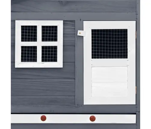 Vistu Būris Ar Perētavu, Pelēks Ar Baltu, Egles Masīvkoks Vidaxl