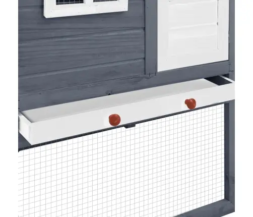 Vistu Būris Ar Perētavu, Pelēks Ar Baltu, Egles Masīvkoks Vidaxl