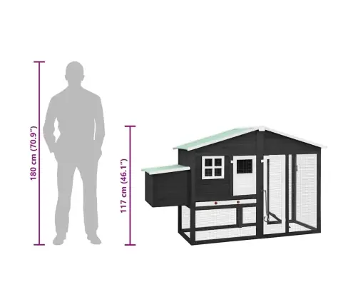 Vistu Būris Ar Perētavu, Pelēks Ar Baltu, Egles Masīvkoks Vidaxl