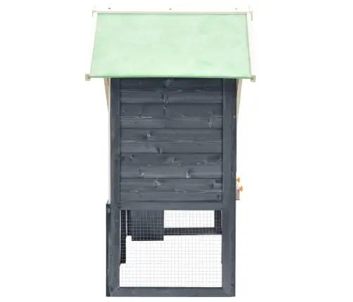 Trušu Būris, 140X63X120 Cm, Egles Masīvkoks, Pelēks Ar Baltu Vidaxl