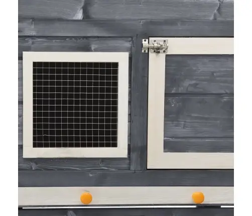 Trušu Būris, 140X63X120 Cm, Egles Masīvkoks, Pelēks Ar Baltu Vidaxl