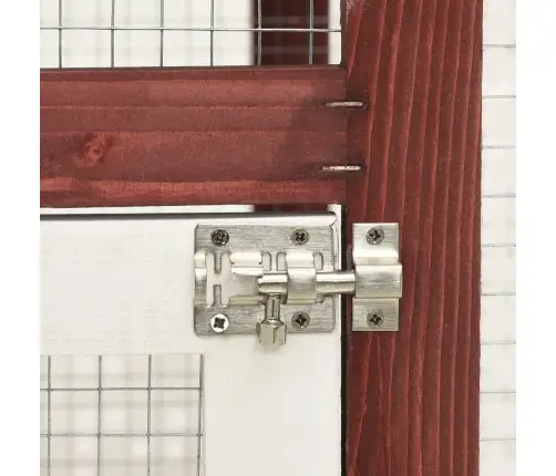 Trušu Būris, 140X63X120 Cm, Egles Masīvkoks, Brūns Ar Baltu Vidaxl