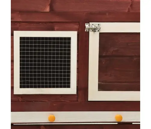 Trušu Būris, 140X63X120 Cm, Egles Masīvkoks, Brūns Ar Baltu Vidaxl