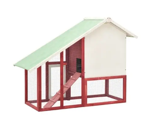 Küülikupuur, Punane Ja Valge, 140X63X120 cm Kuusepuidust