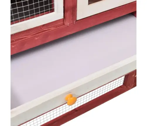 Küülikupuur, Punane Ja Valge, 140X63X120 cm Kuusepuidust