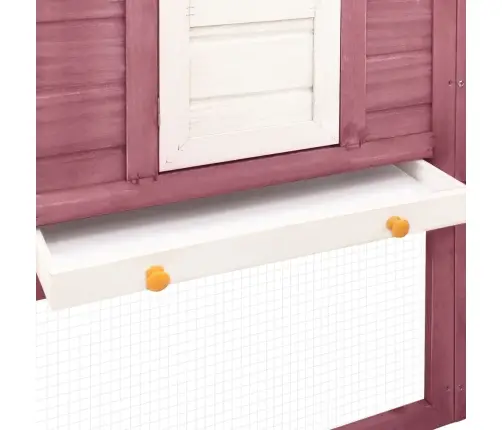 Āra Trušu Mājiņa Ar Nožogojumu, Brūna, Balta, Egles Masīvkoks Vidaxl