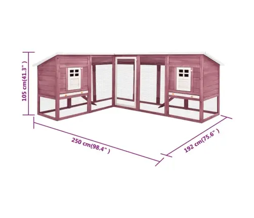 Āra Trušu Mājiņa Ar Nožogojumu, Brūna, Balta, Egles Masīvkoks Vidaxl