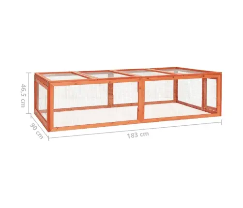 Narvas Triušiams, 183X90X46,5cm Eglės Medienos Masyvas