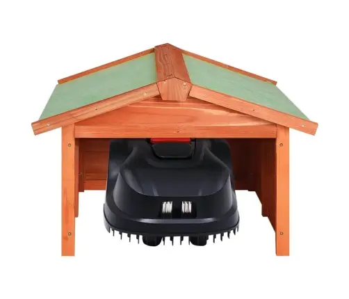 Robotizēta Zāles Pļāvēja Garāža, 72X87X50 Cm, Egles Masīvkoks Vidaxl