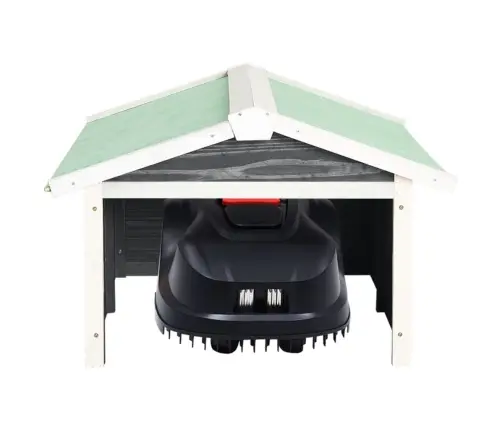 Robotizēta Zāles Pļāvēja Garāža, Pelēka Un Balta, 72X87X50 Cm Vidaxl