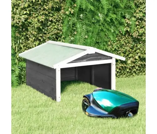 Robotizēta Zāles Pļāvēja Garāža, Pelēka Un Balta, 72X87X50 Cm Vidaxl