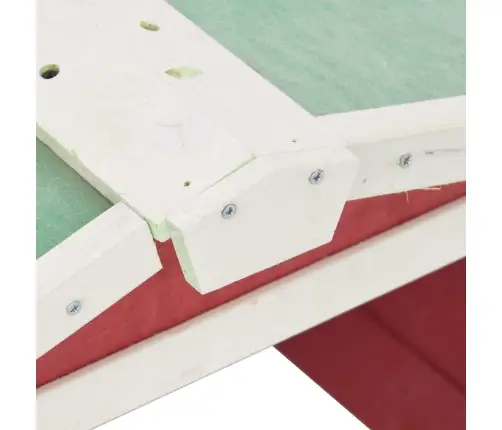 Robotniiduki Garaaž, 72X87X50 cm Punane Ja Valge, Kuusepuit