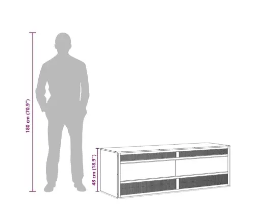 Terariumas, 144X46X48cm Apdirbta Mediena