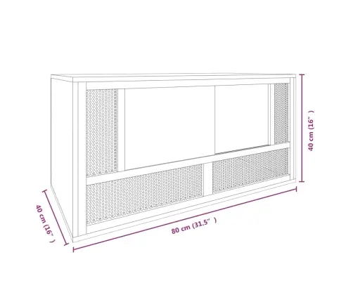 Terraarium, Tehispuit, 80X40X40 Cm