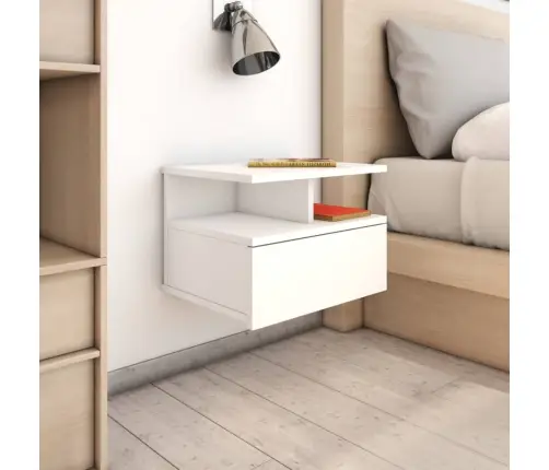 Sienas Naktsskapīši, 2 Gab., 40X31X27 Cm, Koks, Balti Vidaxl